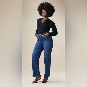 Women’s High-Rise O.G. Loose Secret-Smooth Pockets Straight Leg Jeans